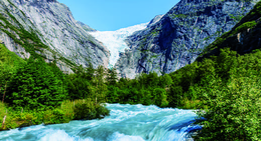 Briksdal glacier in Norway