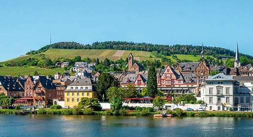 The town of Traben-Trarbach on the Moselle, Germany